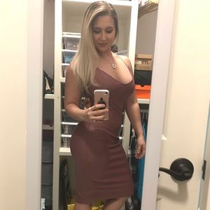 Mauve knee length dress